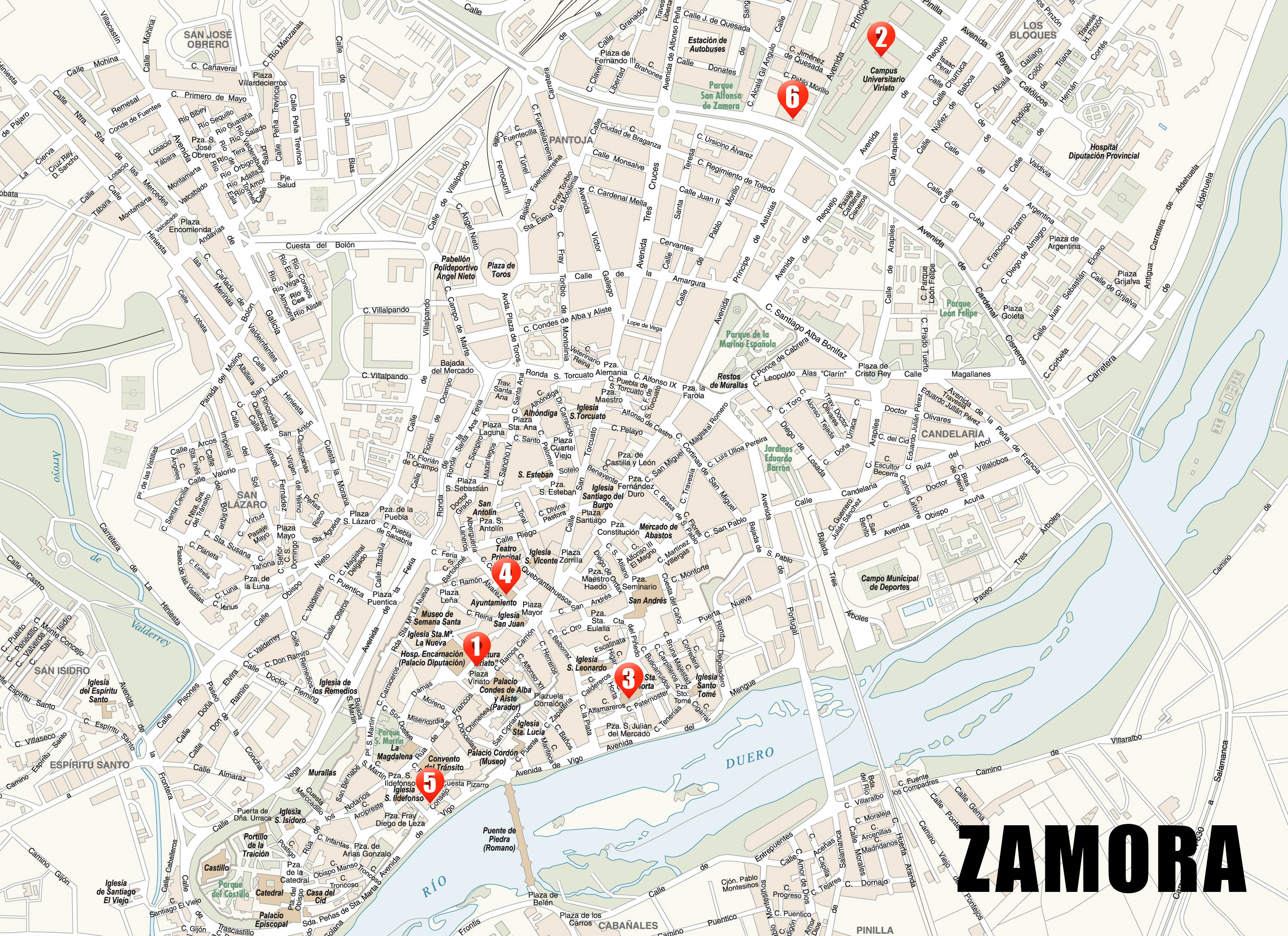 Mapa Ubicaciones Zamora